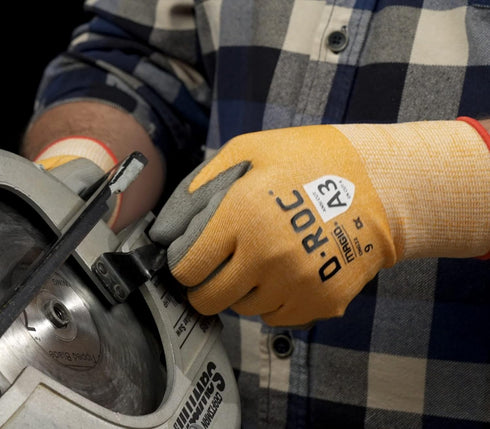 MAGID D-ROC 18-Gauge ANSI Level A3 Cut-Resistant Gloves, 1 Pair, Size 9/L, Hi-Vis Orange, DXG22...