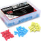 Hilitchi 110pcs 22-18 18-14 12-10 Gauge Nylon Flag Spade Female Insulated Quick Disconnects Electrical Crimp Terminals Connector Assortment Set...