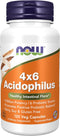 NOW Supplements, Acidophilus 4X6, 4 Billion Potency with 6 Probiotic Strains, Strain Verified, 120 Veg Capsules...