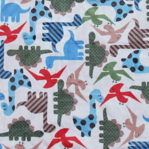 Unisex Baby Reversible Minky Dot Stroller Blanket (Choose Color) (Dinosaurs/Grey)...