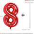 40 inch red big number 8 birthday party decoration foil polyester film balloons anniversary party wedding for girls and boys digit 8...