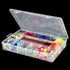 18 Grids Plastic Organizer Box with Dividers, Exptolii Clear Compartment Container Storage for Washi Tapes Beads Crafts Jewelry Fishing Tackles, S...