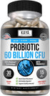 Kaya Naturals Probiotic 60 Billion CFU | Probiotics for Women, Probiotics for Men and Adults, Natural | Gut Health & Immune Support Supplement | P...