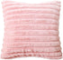 Super Soft Throw Pillow Cover 20x20 Double Side Home Decor Faux Fur Pillowcase Bold Stripe Extra Thick Cushion Cover for Couch 100% Polyester, 50x...