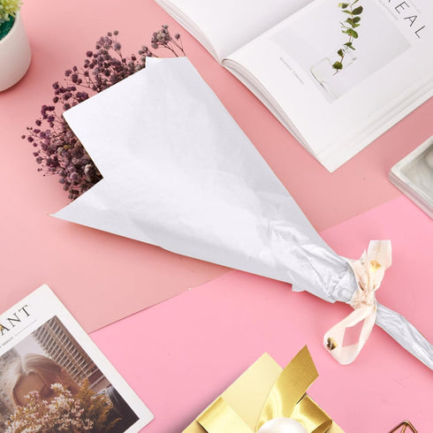Hlonon 100 Sheets White Tissue Paper 12 x 20 Inches Recyclable White Wrapping Paper Bulk for DIY Crafts Birthday Baby Shower Christmas Gift Wrappi...
