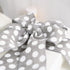 MEEDEE Grey Ribbon with Polka Dots Grey Burlap Ribbon 2.5 Inch Grey and White Ribbon Gray Wired Ribbon for Baby Shower Wreath Farmhouse Decor Door...