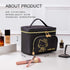 Make up Bag Travel Cosmetic Bags Brush Holder Zipper Pouch Case Organizer Cute Organizer Suitable for Purse for Women (Black-B)...