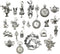 iloveDIYbeads 40pcs Antique Silver Alice in Wonderland Fairy Tales Tea Party Steampunk Victorian Charms for Jewelry Making (M077)...