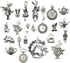 iloveDIYbeads 40pcs Antique Silver Alice in Wonderland Fairy Tales Tea Party Steampunk Victorian Charms for Jewelry Making (M077)...