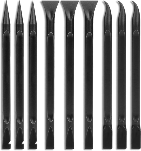 Crevice Cleaning Tool, 9 PCS Carbon Fiber Plastic Scraper Tool Car Detailing Brush Set Non-scratch Multi-purpose Scraper for Clean Small Narrow Sp...