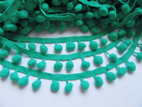 YYRAFT One Roll 18 Yards Ball Fringe 7/8" Wide Pom Pom Trim Ribbon Sewing (pom Size 12mm, Teal)...