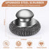 4pcs Steel Wool Scrubber with Replacement Wire Pads Set, Stainless Steel Scrubber with Handle for Scouring Stubborn Messes from Cast Iron, Pots, P...
