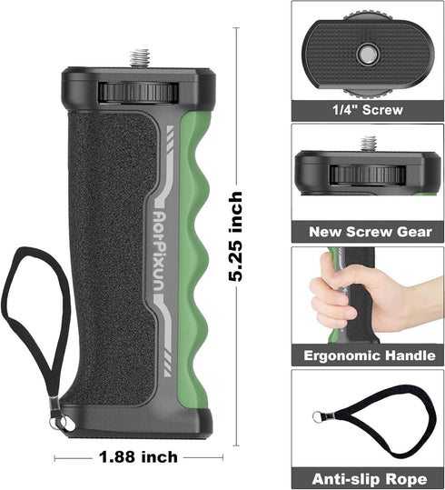 Profession Camera Handle Grip Ergonomic Camera Grip 1/4'' Universal Camera Handheld Grip Camera Stabilizer Compatible with Action Camera GoPro DSR...