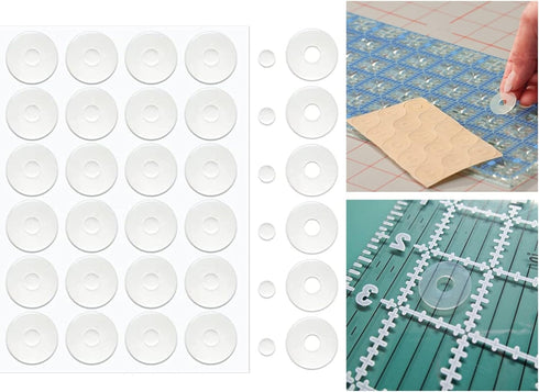 Meander Stipple Quilting Ruler Free Motion Quilting Template Rulers 3mm for Domestic Sewing Machine and Low Shank Ruler add 48pcs Non-Slip Grips...