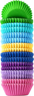 Mini Cupcake Liners Muffin Wrappers Rainbow Bright Baking Cups Paper, 400 Pack...