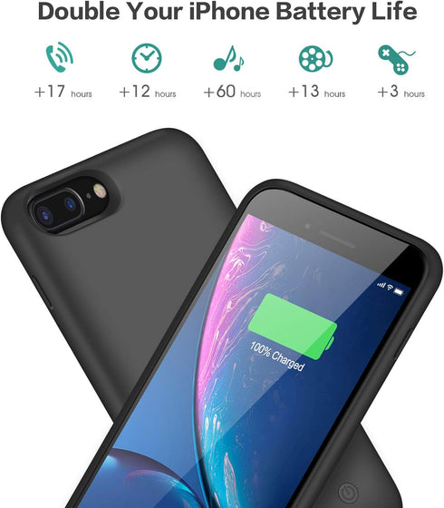 Battery Case for iPhone 6s Plus/6 Plus/7 Plus/8 Plus,8500mAh Portable Charging Case External Battery Pack for iPhone 6s Plus/6 Plus/7 Plus/8 Plus ...
