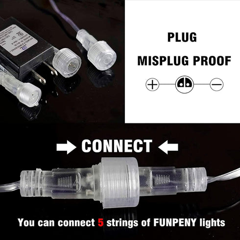FUNPENY 4th of July Lights, 288 LED Red White and Blue Meteor Shower Rain Lights, Independence Day Decorations 30cm 8 Tubes Outdoor Christmas Ligh...