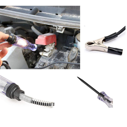 6V-12V-24V DC Car Circuit Tester Light, Professional Auto Voltage Continuity Test, Automotive Electrical Volt Test Light/Long Probe for Wire/Fuse/...