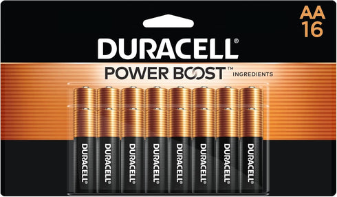 Duracell Coppertop AA Batteries with Power Boost Ingredients, 16 Count Pack Double A Battery with Long-lasting Power, Alkaline AA Battery for Hous...