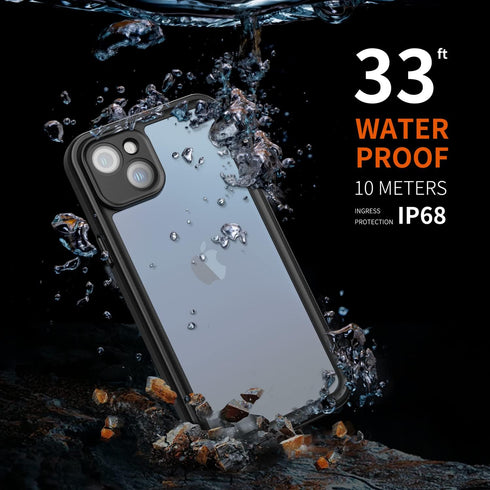 inkolelo Compatible with iPhone 14 Plus Waterproof Case, Built-in Screen Full-Body Protector with Floating Strap IP68 Waterproof Case for iPhone 1...