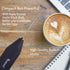 Handheld Milk Frother with Stainless Steel Whisk, Portable and Powerful Foam Maker for Morning Coffee, Latte, Cappuccino, Hot Chocolate (Black)...
