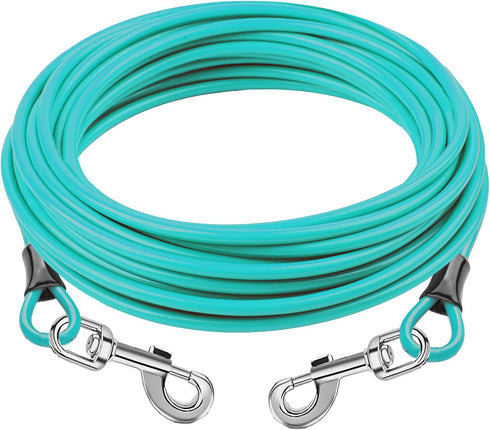 20ft Tie Out Cable for Dogs Up to 350lbs Dog Leads for Yard- and Camping No Tangle Rust Proof Training Dog Cable Can Use to Dog Chain for Yard Dog...
