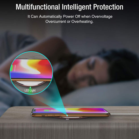 TOZO W3 Wireless Charger, 10W Qi-Certified Fast Charging Pad with Aviation Aluminum Computer Numerical Control Technology Compatible with iPhone 1...