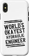 iPhone X/XS World Okayest Hydraulic Engineer Graphic Engineering Funny Case...
