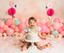 1st Birthday Gold Cake Topper - Glitter Sweet One Cake Topper for Photo Booth Props, Single-Sided First Anniversary Party Shower Cake Smash Decora...