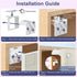 DILSIAI Adhesive Baby Proofing- Magnetic Cabinet Safety Locks for Drawers and Doors, No Drill Installation, ?Set of 4 Locks? (4 LOCKS)...