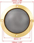 X AUTOHAUX 2pcs 4" Car Metal Audio Speaker Cover Black Glossy Mesh Subwoofer Grill Horn Guard Decorative Circle Grille Protector Gold Tone...