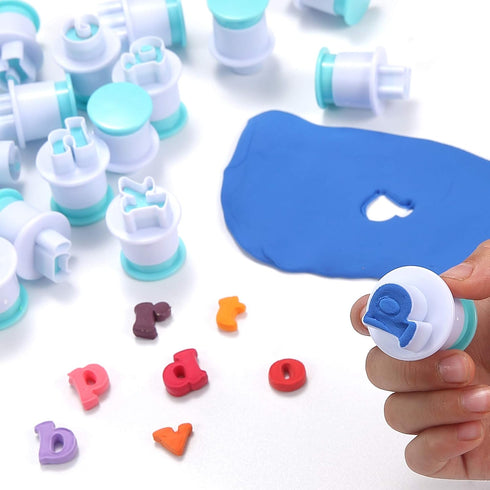 Alphabet Letters Molds, 26pcs Plunger Cutters, Fondant Cake Biscuit Mold,Cake Decorating Tools, Cookie Stamp Impress,Embosser Cutter, DIY Sugar Cr...