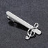 Business Tie Bar Men Tie Clip Creative Silver High-end Fashion Clips Gifts Charms Jewelry Pins Music Note Decoration Shirt Suit Clothing Accessori...