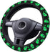 Cool Green Novelty Alien Steering Wheel Cover for Women Men Girls Car Accessories Decor Anti-Slip Neoprene Auto Steering Wheel Covers Protector Un...