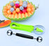 DIANCHU 2 Pieces Melon Baller Scoop Set, 4 In 1 Stainless Steel Fruit Scooper Fruit Tool Set Melon Baller Carving Knife Fruit Scooper Seed Remover...