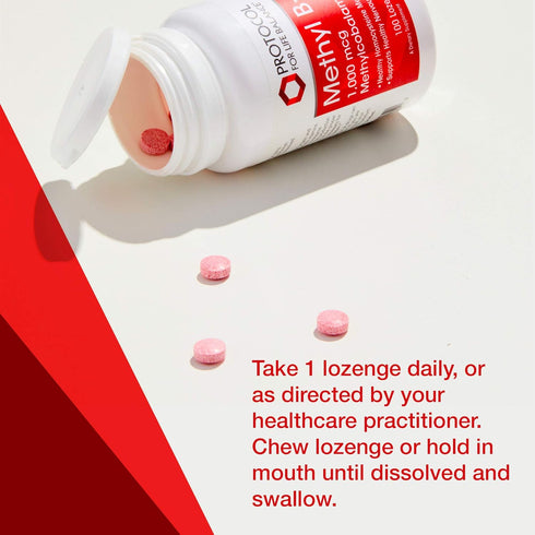 Protocol Methyl B12 1,000mcg - Vitamin B12 for Homocysteine Metabolism* - Supports Brain Health & Healthy Nervous System* - Kosher, Halal & Vegan ...