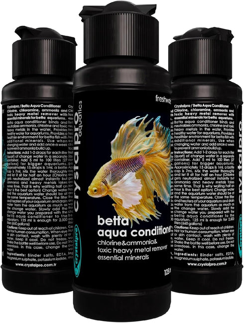 Betta Water Conditioner 4.22 Oz - Treats 660 Gallons - Neutralizes Chlorine and Ammonia Concentrated Betta Fish Water Conditioner for Betta Fish T...