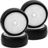 Plastic Wheel Rims 12mm Hex Hub & Rubber Tires w/Foam Compatible with HSP Tamiya HPI Kyosho 1/10 On-Road Touring Car WLtoys 1/14 144001 RC 1/18 A9...