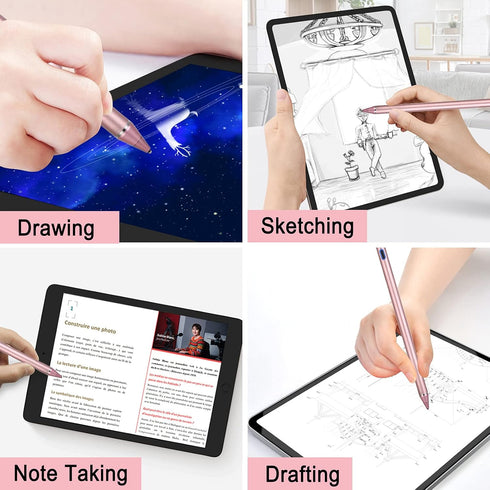 Stylus Pens for Touch Screens,Active Stylus Compatible for Apple iPad,Rechargeable 1.5mm Fine Point Smart Pencil Digital Compatible iPad and Most ...