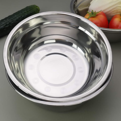 Metal Mixing Bowls, Stainless Steel Serving Bowl, Set of 4...