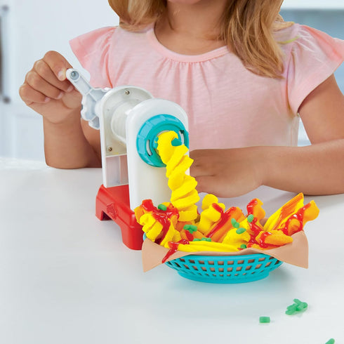 Play-Doh Kitchen Creations Spiral Fries Playset for Kids 3 Years and Up with Toy French Fry Maker, Drizzle, and 5 Modeling Compound Colors, Non-To...