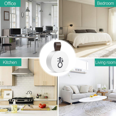 ORIA Mini Wireless Humidity Temperature Sensor with Temp Humidity Monitor, Data Export and Alert for House