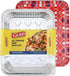 Glad Disposable Aluminum All Purpose Pans in Red, White & Blue Stars, 3ct with Lids - Printed Colorful Foil Steam Pans - 12.5” x 10.2” x 2.16” Alu...