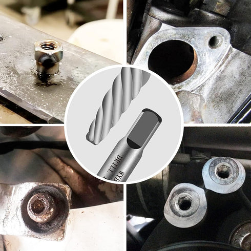 5Pcs Screw Extractor Set Spiral Flute Bolt Extractor Set Cr-MO Easy Out Bolt Extractor Set for Removing Stripped Screws and Broken Bolts...