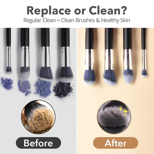 Electric Makeup Brush Cleaner Machine - Alyfini Portable Automatic USB Cosmetic Brushes Cleaner Cleanser Tool for All Size Beauty Makeup Brush Set...