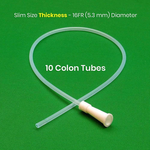 HealthAndYoga™ Long PVC Colon Tips Saver Pack (Set of 10) - Enema Replacement Supplies – Works with Most Enema Kits - Home Use Anal Douche Tubes, ...