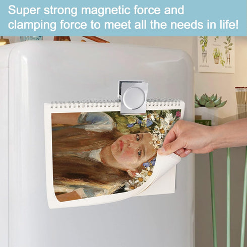 FINDMAG 4 Pack Clip Magnets 2.2inch Extra Large Magnetic Clips Heavy Duty, Fridge Magnet Clips, Whiteboard Magnet Clips, Clip Magnets for Fridge H...