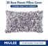 MIULEE 3D Decorative Romantic Valentines Stereo Chiffon Rose Flower Throw Pillow Cover Solid Pillowcase for Girl Women Wedding Sofa Bedroom Car De...