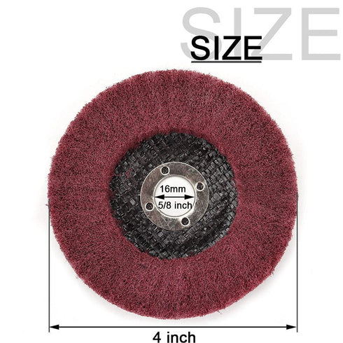 NUODUN 10Pcs 180/320 Grit Nylon Fiber Flap Disc Metal Polishing Wheel, Abrasive Buffing Grinding Discs for 4" Angle Grinder, Deburring and Rust Re...