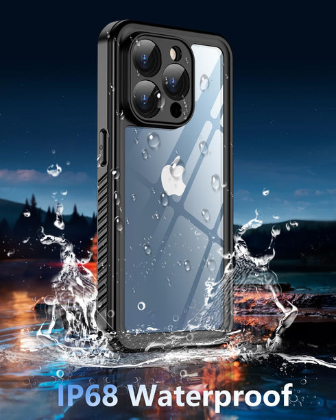 Oterkin for iPhone 15 Pro Case Waterproof,Shockproof Bumper iPhone 15 Pro Case with Built-in Screen Protector Anti-Scratches Anti-Dirt 360°Full Bo...
